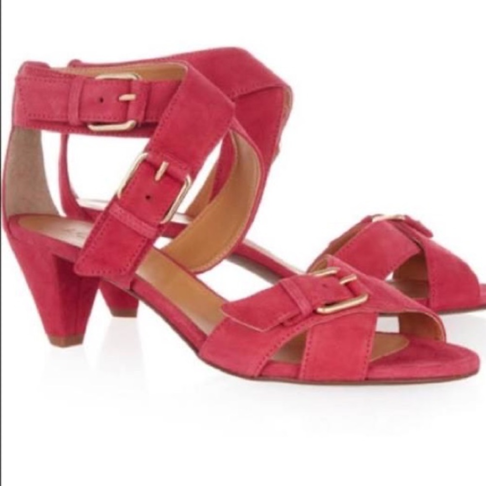 J.Crew Lucca Pink Suede Sandals
